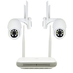 Kit supraveghere video wireless PNI House WiFi800 cu 2 camere 8MP 4K IP65