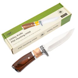Hunting knife PNI Hunting H100, length 215 mm, cover included