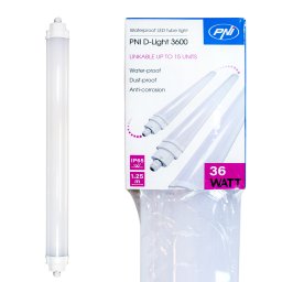 Corp de iluminat LED liniar PNI D-Light 3600, 36W, 6500K, IP65