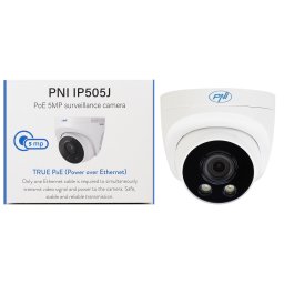 Camera de supraveghere IP PNI IP505J PoE 5MP dome exterior
