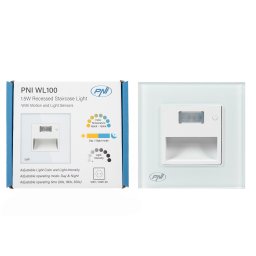 Lampa LED pentru trepte PNI WL100, cu senzori si montaj incastrat