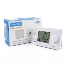 Termostat wireless PNI CT22 pentru centrala, histerezis 0,2°C