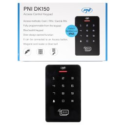 Tastatura control acces PNI DK150 standalone cu PIN, RFID si IP65, neagra