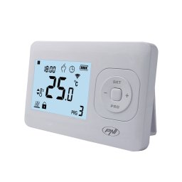 Termostat wireless PNI CT62 pentru centrala, afisaj iluminat, programe zilnice