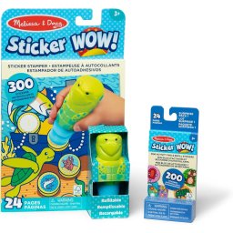Set de joaca cu autocolante si stampila Broasca Testoasa Melissa & Doug