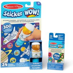 Set creativ cu autocolante si stampila Melissa & Doug Sticker Wow Astronaut