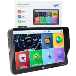 Sistem de navigatie GPS auto PNI L910 PRO 9 inch cu parasolar si FM
