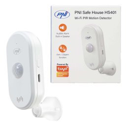 Senzor de miscare PIR Wi-Fi PNI SafeHouse HS401 cu alarma 80 dB