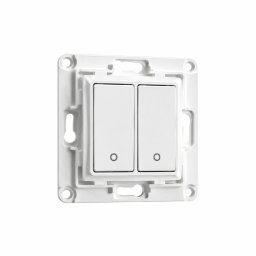 Intrerupator de perete Shelly Wall Switch 2 cu 2 butoane, alb, SWS2W