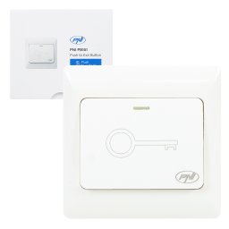 Buton de acces incastrat PNI PB101, contact NO/COM, 36V 3A, alb