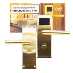 Yala hoteliera PNI CH2000L PRO Gold cu cititor de card, stanga