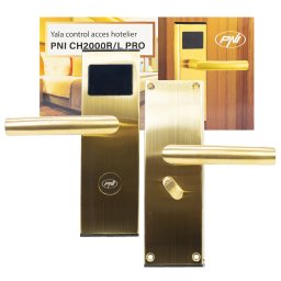 Yala hoteliera cu cititor card PNI CH2000R PRO Gold, dreapta