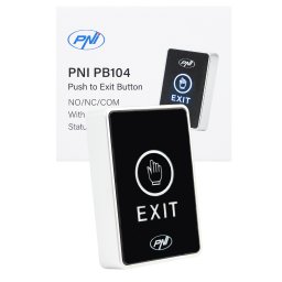Buton de iesire touch PNI PB104 pentru control acces, IP65, 12/24V