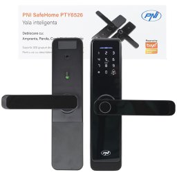 Yala smart PNI SafeHome PTY6526 cu amprenta, cod, card si Tuya