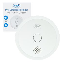 Detector de fum Wi-Fi PNI SafeHouse HS261, alerta 85dB si Tuya Smart