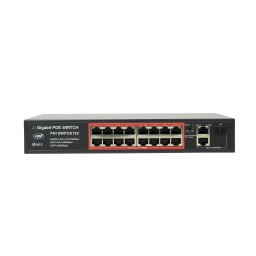 Switch PoE PNI SWPOE162 cu 16 porturi PoE, 240W, uplink Gigabit si SFP