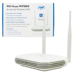 NVR wireless PNI House WIFI800, 8 canale 5MP / 4 canale 4K, AI
