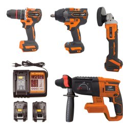 Set scule electrice PNI WK450 cu 2 baterii 18V 5Ah si motor brushless
