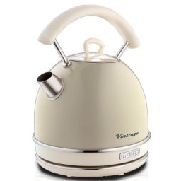 Ceainic electric Ariete VINTAGE 2877/03, 2000W, 1.7 L, Corp otel, Suprafata rece, Baza 360°, Bej