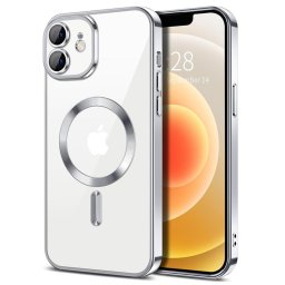 Husa Husa pentru iPhone 12 - Techsuit Luxury Crystal MagSafe - Silver