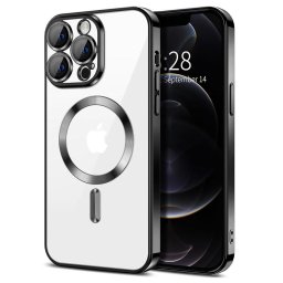 Husa Husa pentru iPhone 12 Pro - Techsuit Luxury Crystal MagSafe - Black