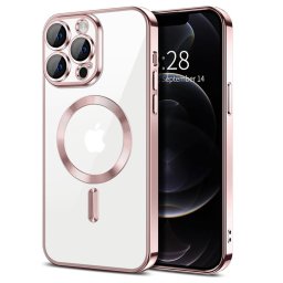 Husa Husa pentru iPhone 12 Pro - Techsuit Luxury Crystal MagSafe - Pink
