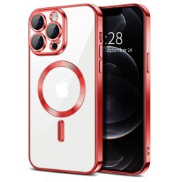 Husa Husa pentru iPhone 12 Pro - Techsuit Luxury Crystal MagSafe - Red