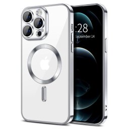 Husa Husa pentru iPhone 12 Pro - Techsuit Luxury Crystal MagSafe - Silver