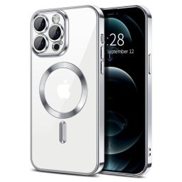 Husa Husa pentru iPhone 12 Pro Max - Techsuit Luxury Crystal MagSafe - Silver