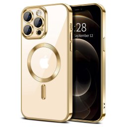 Husa Husa pentru iPhone 12 Pro Max - Techsuit Luxury Crystal MagSafe - Gold