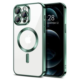Husa Husa pentru iPhone 12 Pro Max - Techsuit Luxury Crystal MagSafe - Deep Green