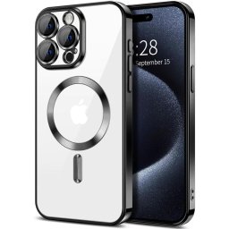 Husa Husa pentru iPhone 16 Pro Max - Techsuit Luxury Crystal MagSafe - Black