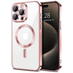 Husa Husa pentru iPhone 16 Pro Max - Techsuit Luxury Crystal MagSafe - Pink