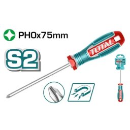 TOTAL - SURUBELNITA PHILLIPS- PH0 - 3.0 - 75MM -(INDUSTRIAL)