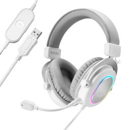 Casti casti cu fir cu microfon On-ear Alb