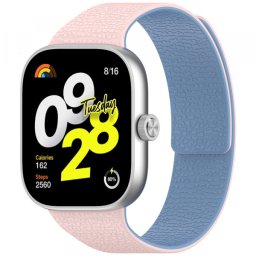 Curea Techsuit W016 pentru Xiaomi Smart Band / Watch Series, Roz Albastra