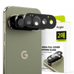 Folie de protectie Camera Spate Ringke pentru Google Pixel 11 Pro, Sticla Securizata, Set 2 bucati, Neagra