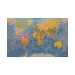 Set 2 x Mapa Protectie pentru Birou, 60 x 40 cm, Harta Lumii