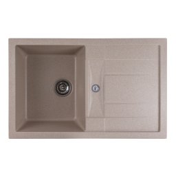 Chiuveta bucatarie din granit Elefant Premium Troya 7850, Safari bej, 776x496 mm