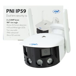 Camera de supraveghere IP wireless PNI IP590 Dual Lens 2x2MP 180°