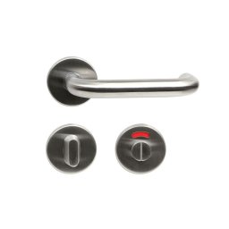 Maner usa WC FAB U-FORM din inox satinat, cu rozete si blocare
