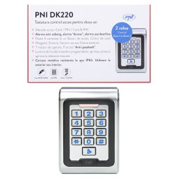 Tastatura control acces PNI DK220 IP65 pentru 2 usi, cu 2 relee