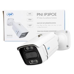 Camera de supraveghere IP PNI IP3POE 3MP PoE exterior IP66 cu microfon
