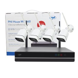 Kit supraveghere video WiFi PNI House WiFi660 cu 4 camere 3MP si NVR 8 canale