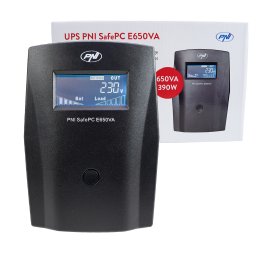 UPS PNI SafePC E650VA 650VA 390W cu ecran LCD si baterie inclusa