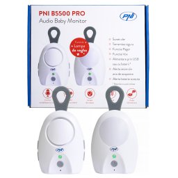 Baby monitor audio PNI B5500 PRO wireless cu intercom si lampa de veghe