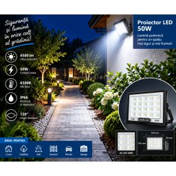 Proiector LED Ultra-Stralucitor 50W, 4500 lm, 6500K Alb Rece, IP66, 60 LED SMD, 85, 265V