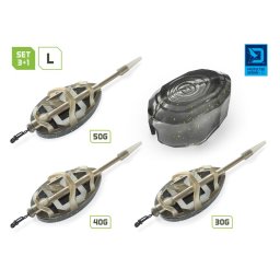 Set method feeder cu matrita Delphin Method QUIX Reaxe Feeder, 3+1 L, 30/40/50 g