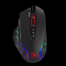 Mouse J95S Gaming cu fir USB Optic 8000 dpi Iluminare Negru