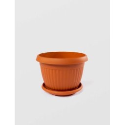 Ghiveci Bella cu Tava, STERK, 32x24 cm, Plastic Maro